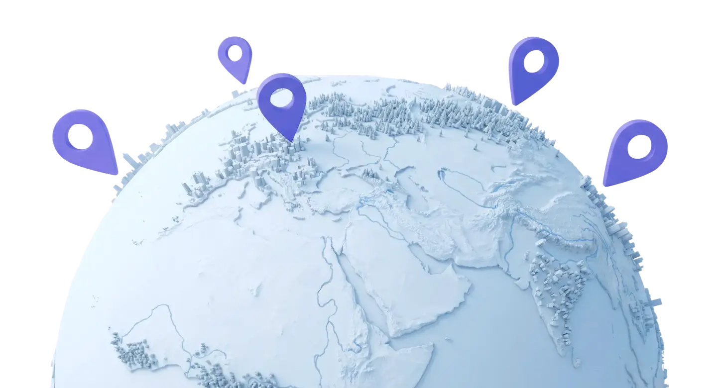 World Map with Locations